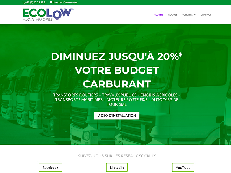 Création et graphisme site ECOLOW®